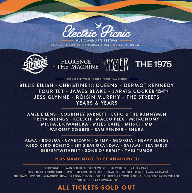 The lineup for Electric Picnic has been revealed VIP Magazine