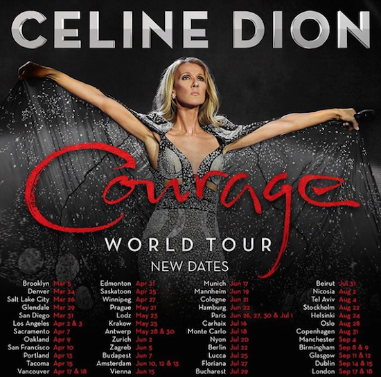 Celine dion shop european tour 2019