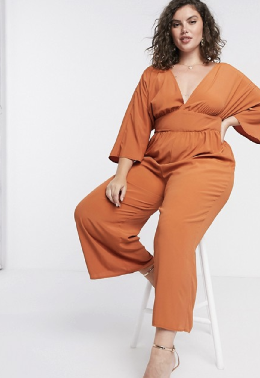 ASOS DESIGN kimono sleeve culotte jumpsuit