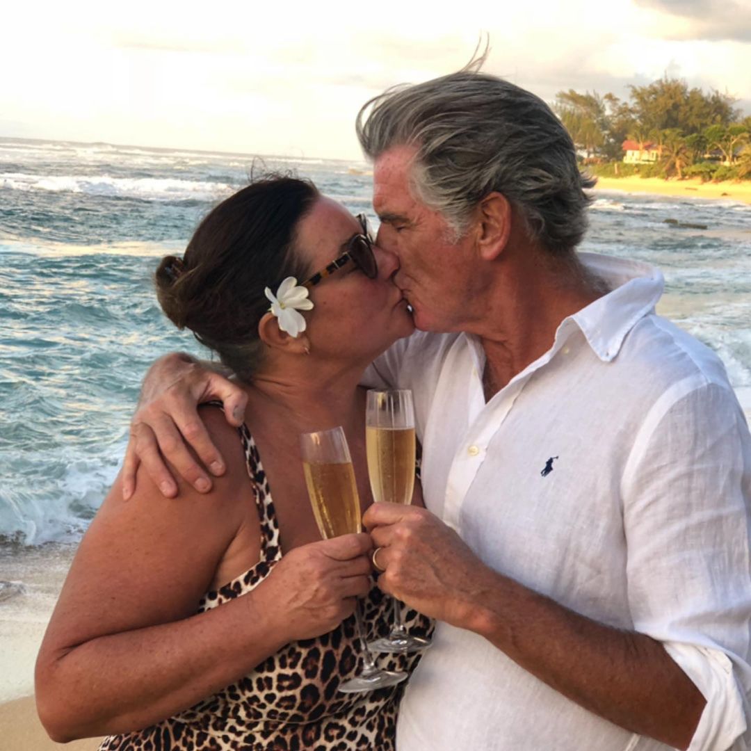 Pierce Bronsan and his wife, Keely celebrate 27 years since they first