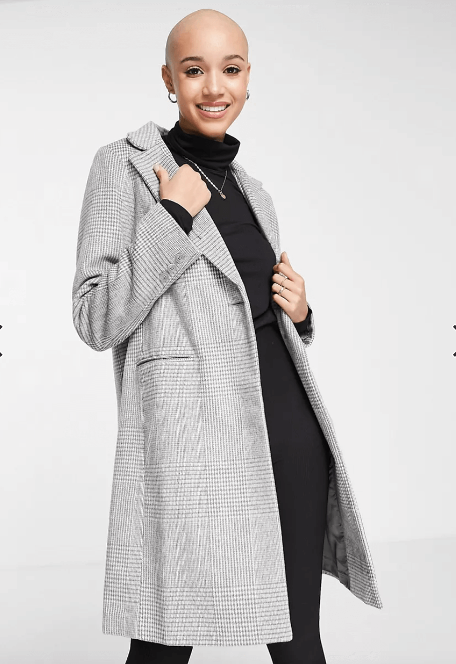 New look 2025 checked tailored coat